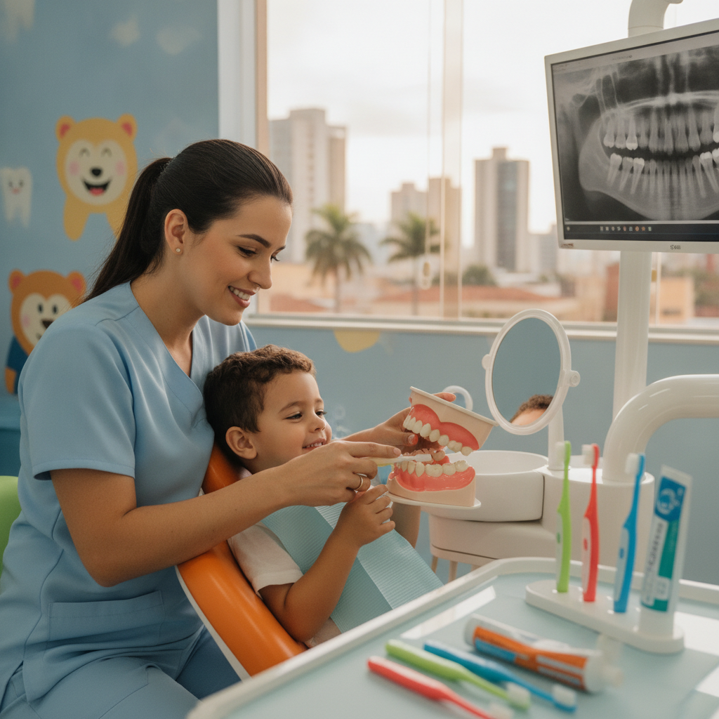 Como Escovar os Dentes de Criança Corretamente em Goiânia