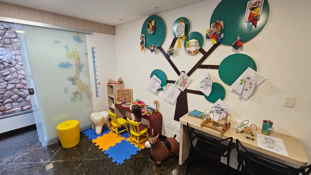 Espaço infantil da Clínica Finotti - Odontopediatria em Goiânia